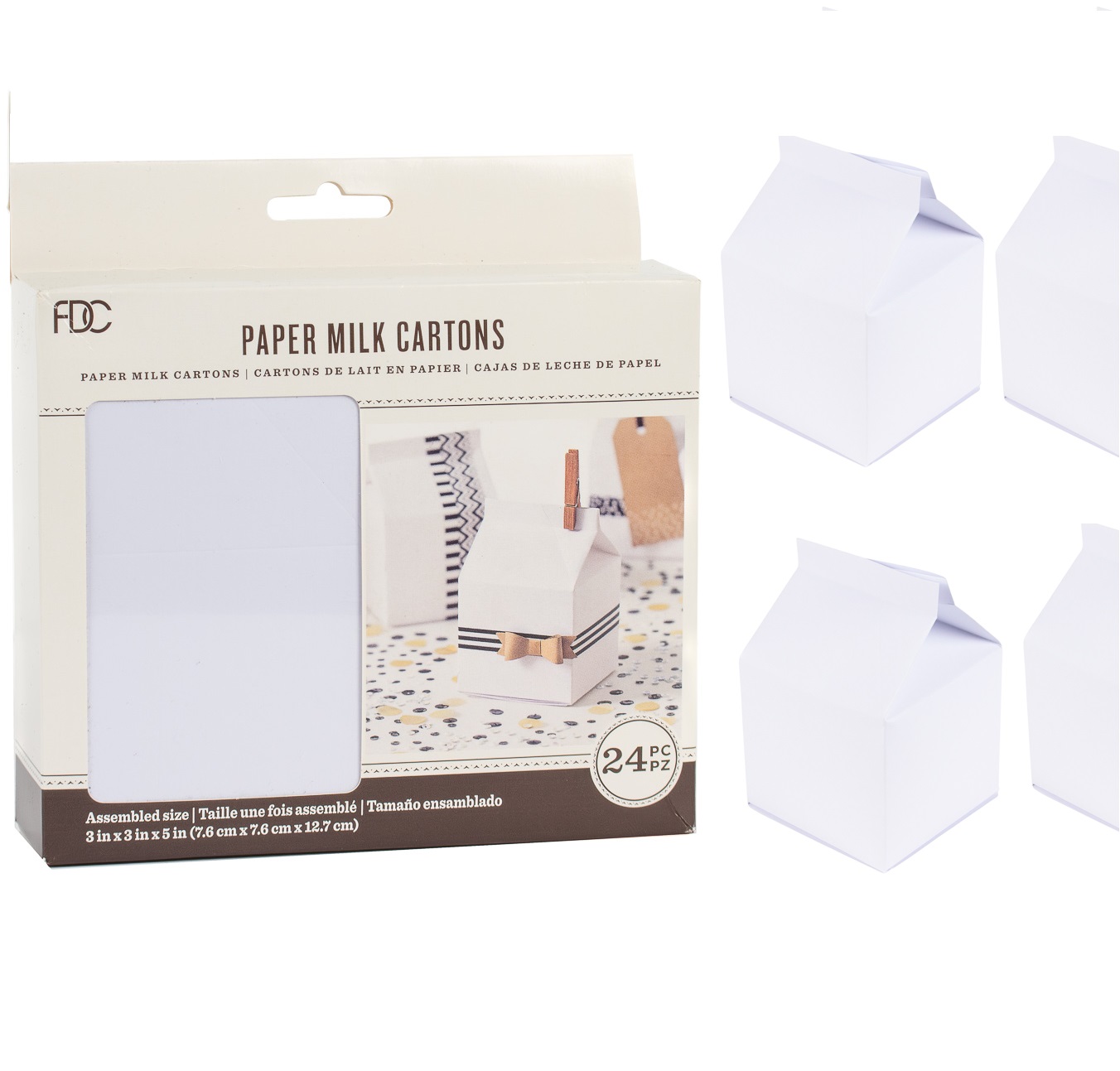 Amazon.com: Pack of 24 White Party Favor Milk Cartons - Ready to