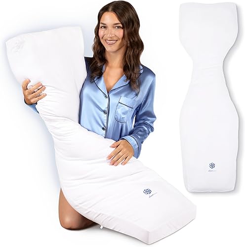 Sirius Sleep Systems Dreamseeker - Almohada corporal para un mejor sueño, almohada para dormir de lado para adultos, almohada de cuerpo completo con