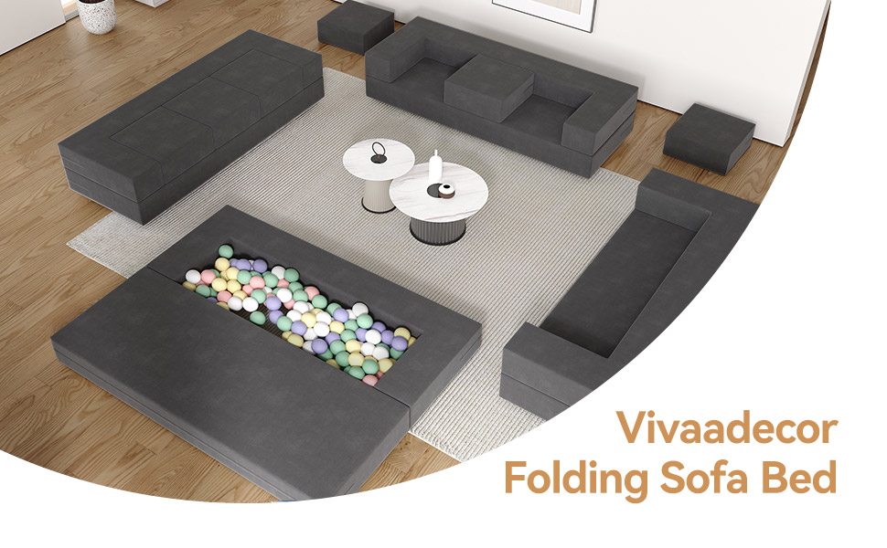 Amazon.com: Vivaadecor 80'' Folding Bed Couch, Foam Floor Sofa