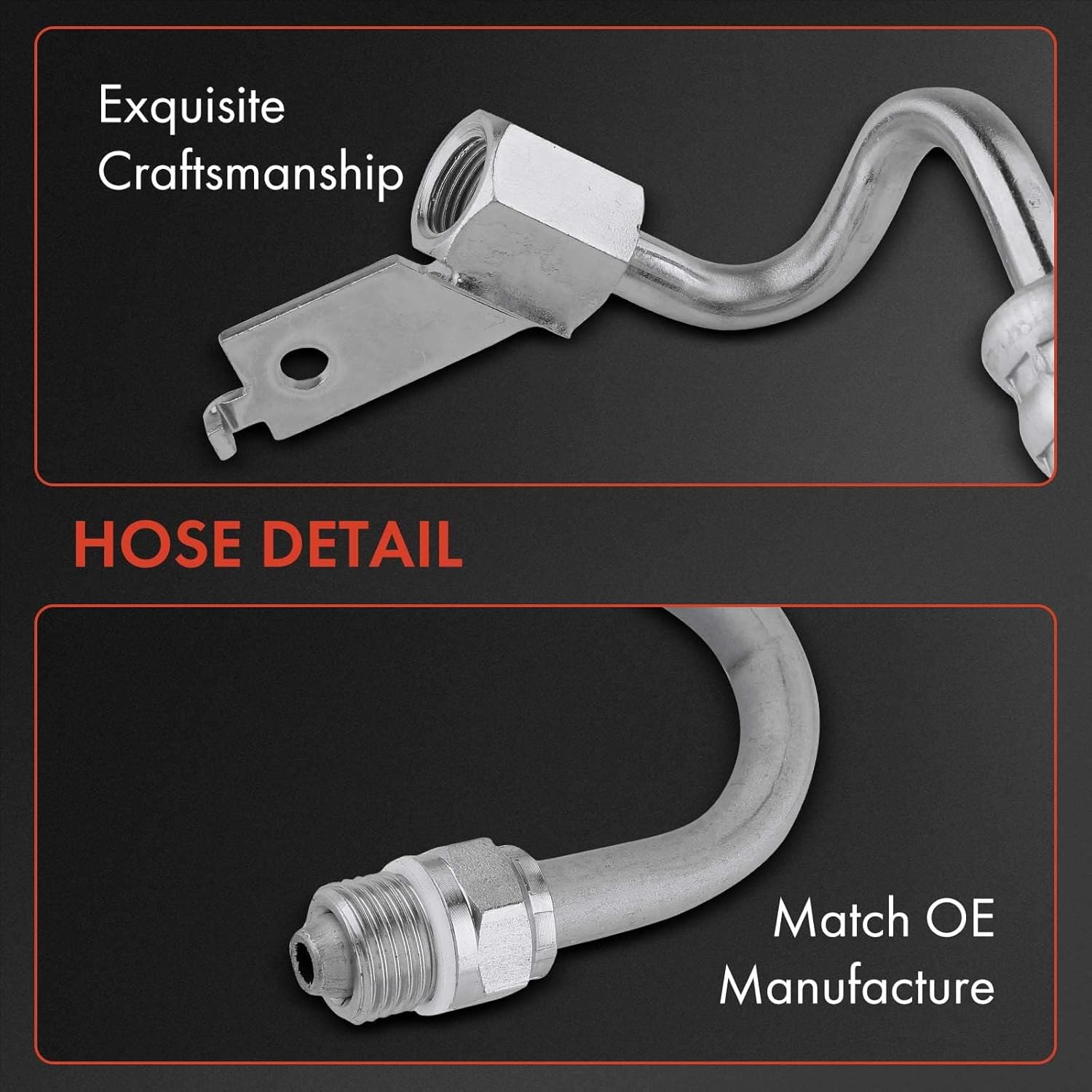 A-Premium Power Steering Pressure Hose Line Assembly Compatible with Ford Escort 1998-2003, 2.0L, Pump To Intermediate Hose