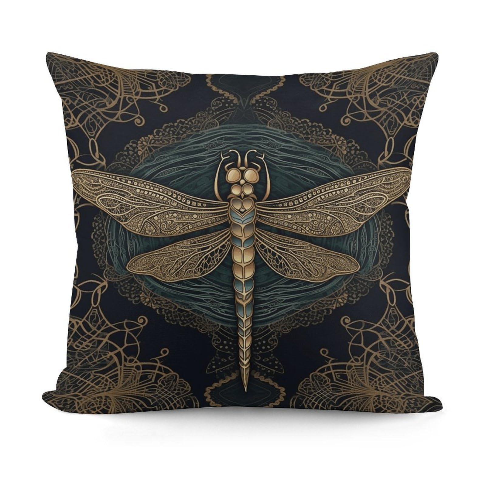 VstaDank Dragonfly Throw Pillow Cover Soft Square Cushion Cover Art Artwork Pillow Covers Mordern Couch Pillow Covers Decorative Cushion Case for Chair Couch Bedroom Living Room