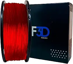 Filamento PLA Premium para Impressora 3D Vermelho Translúcido 1,75mm 1Kg