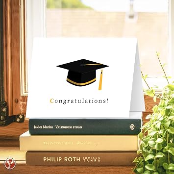 Congratulations! Graduation Greeting Cards and Envelopes Class of 2026 Graduates, Appreciation, Celebratory Congrats Fold Over Greetings | Blank Inside | 4.25 x 5.5 (A2 Size) | 25 per Pack