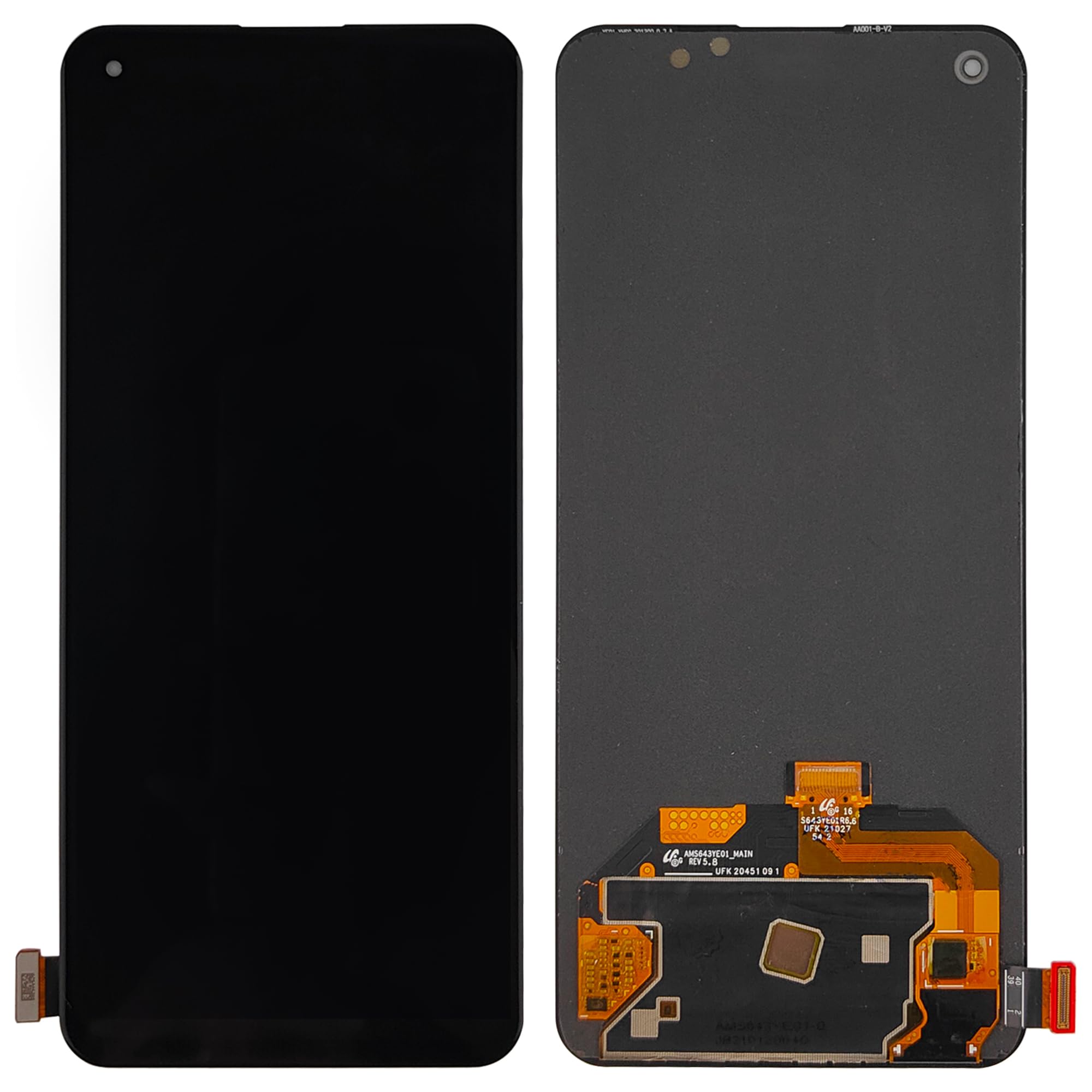 Brandneu 6.43" AMOLED Display Kompatibel mit OnePlus Nord 2T CPH2399, CPH2401 LCD Display Touchscreen Digitizer mit aktualisiertem Reparaturwerkzeugsatz-Schwarz