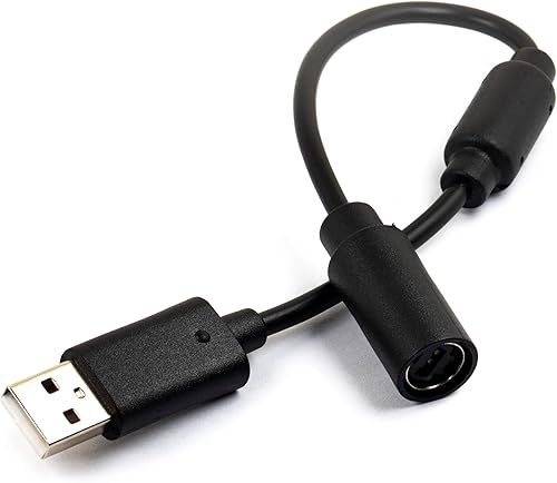 Miniatura 2 de 2pcs USB Breakaway Cord for Xbox 360 & Slim Wired Controller, Dongle Adapter Extension Cable Replacement (2pcs (Black))