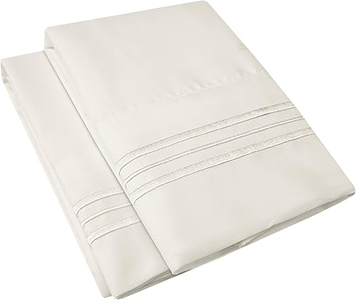 Miniatura 7 de 1500 Supreme Collection - Juego de 2 fundas de almohada para cama, bordadas de lujo, suavidad y resistentes a las arrugas, transpirables, fundas de