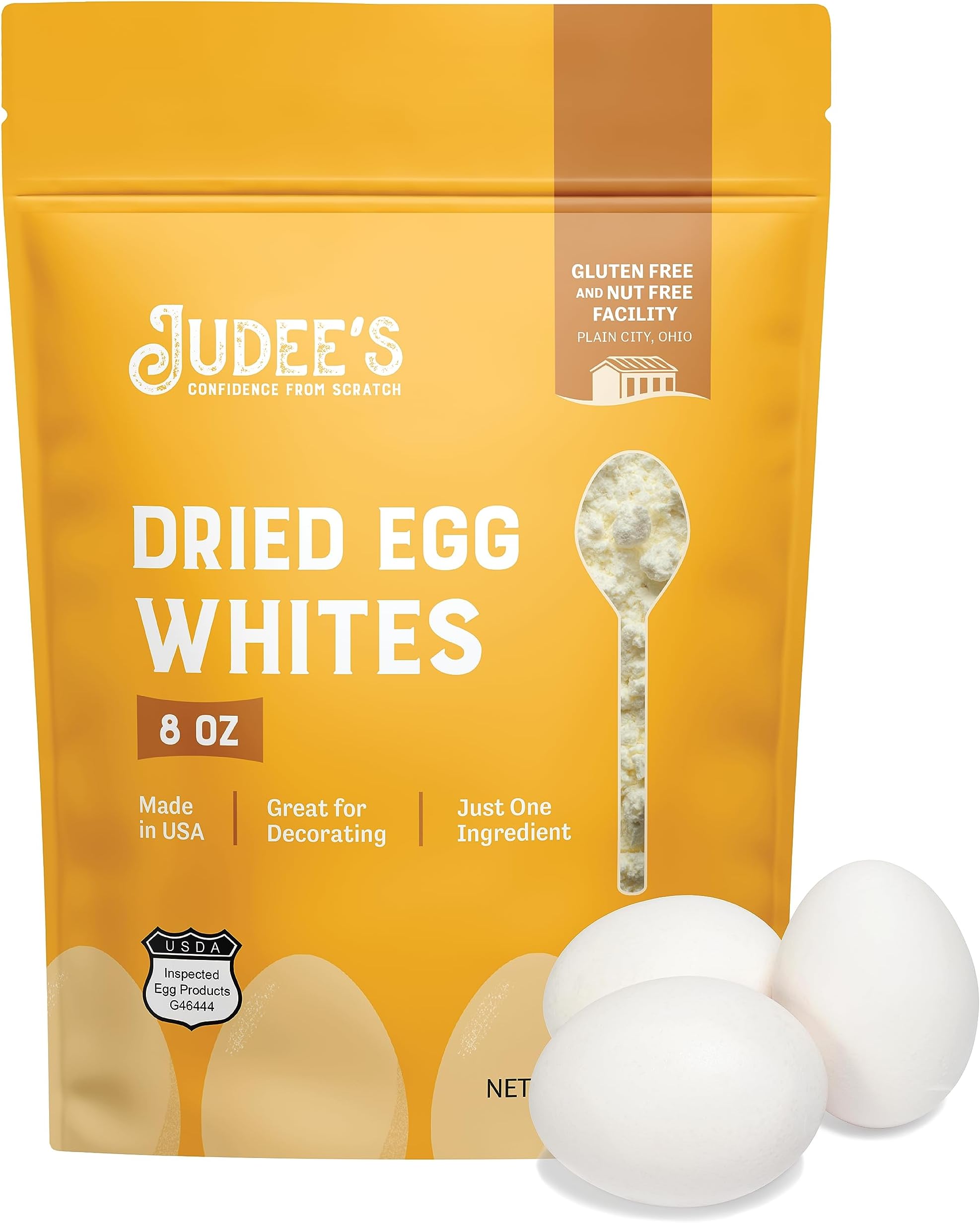 Judee's Gluten Free Egg Whites Dried 8 oz (226g)
