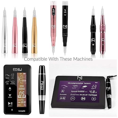 Vista 12 de 10 cartuchos de agujas Intelli para máquina de maquillaje permanente digital Intelli – Agujas de tatuaje, delineador de ojos, trazos nano, trazos