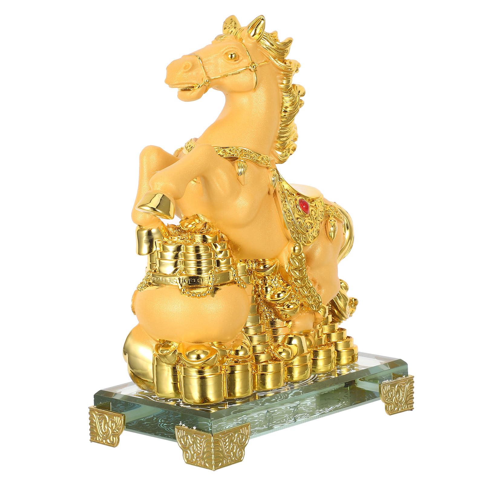 Statue de cheval en résine ornement de l'Année du Cheval 2026 idée cadeau idéal