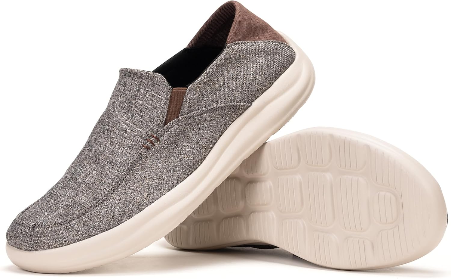 BEJINASH Men’s Slip-on Walking Shoes, Lightweight Breathable Go Walk Shoes with Arch Support,Comfortable Casual Loafers Shoes