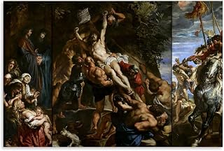 DaiWenBo Peter Paul Rubens Poster The Elevation of The Cross Gifts Canvas Painting Wall Art Decorative Picture Prints Modern Decor 20x30inch(50x75cm), Unframe