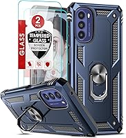 Vista 9 de LeYi Funda para Moto G 5G 2022: con 2 protectores de pantalla de vidrio templado para hombres y mujeres, [grado militar] funda protectora resistente