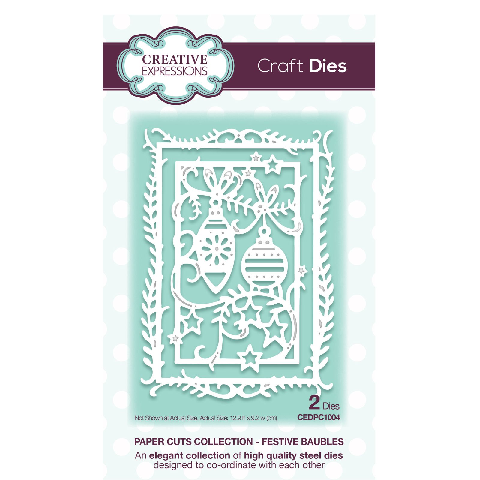 Creative Expressions Multicolour Paper Cuts Festive Baubles Craft Die