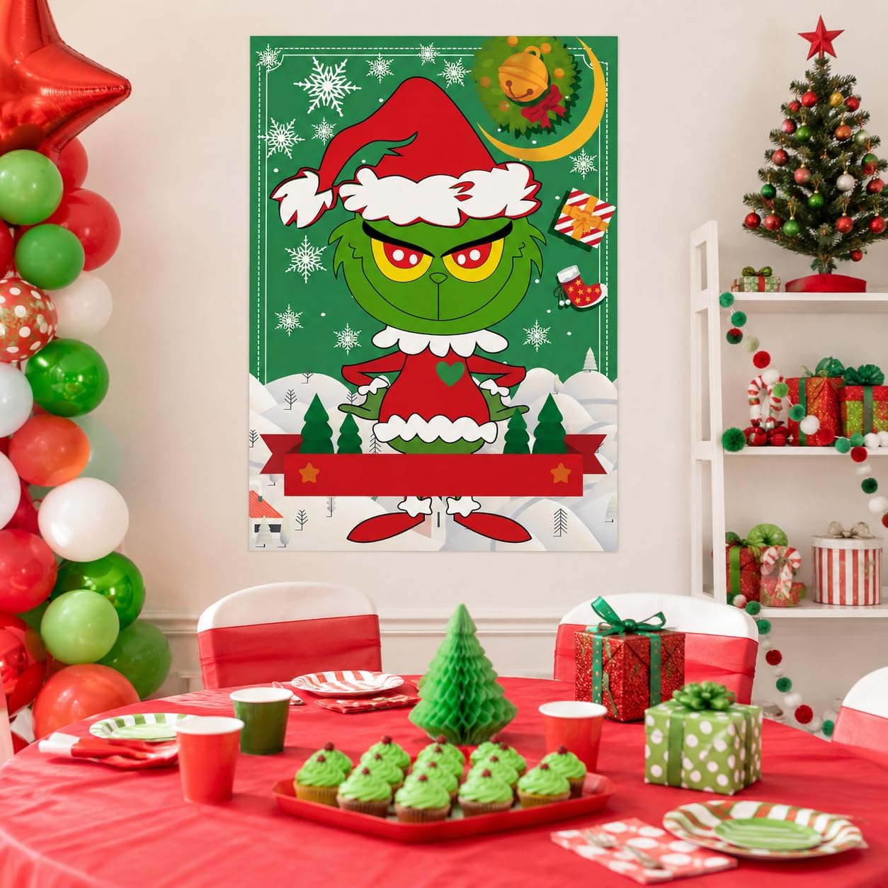 EMPOF Pin the Heart Christmas Games for Kids Toddler Family Home Wall Decor image 5