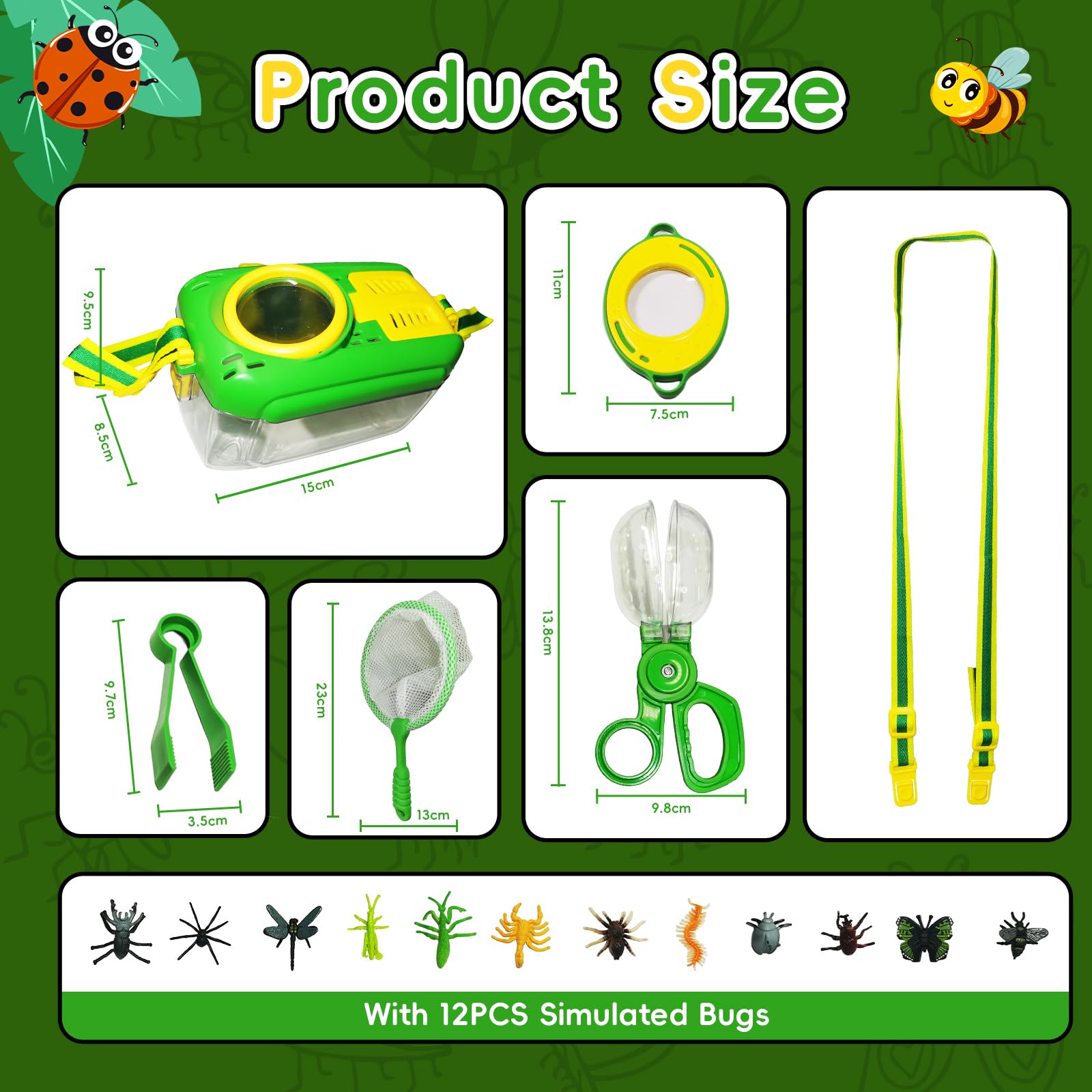CVARRISE 2 Pack Bug Hunting Kits for Children Bug Catcher with Insects Set - Image 4