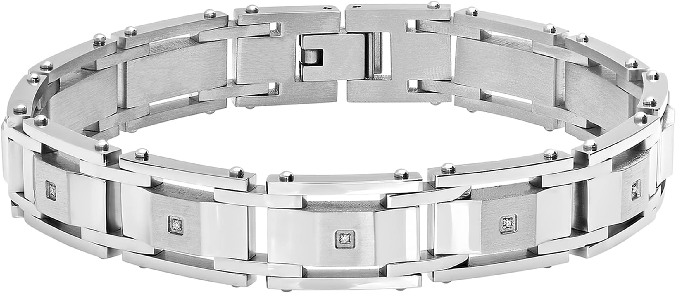- Men's Stainless Steel Men's Link Bracelet - Choice of Color