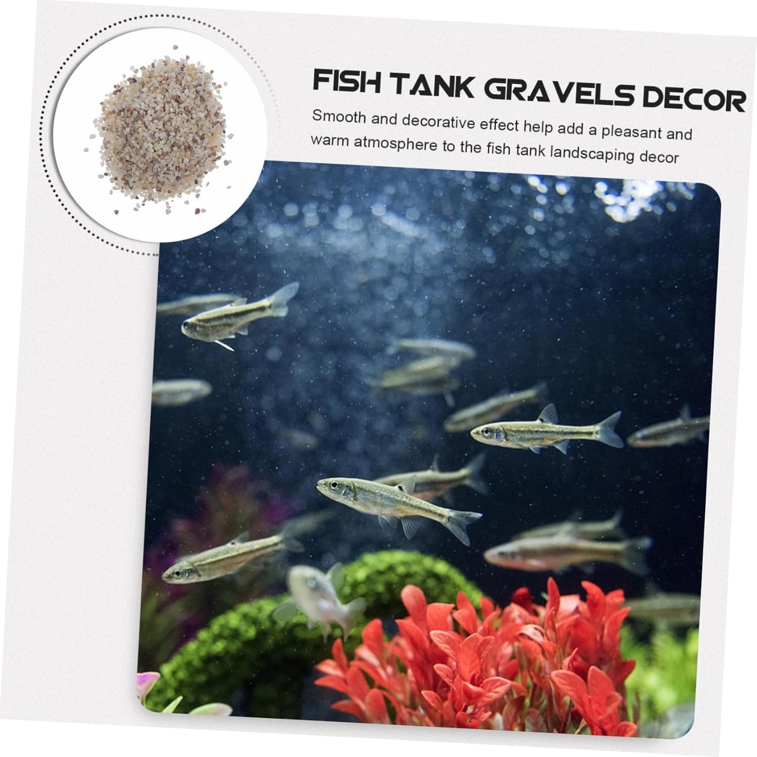 Zerodeko 1set Decorative Aquarium Gravel Natural Polished Substrate for Tanks Gravel for Aquariums Safe for Fish and Shrimp for Aquascaping