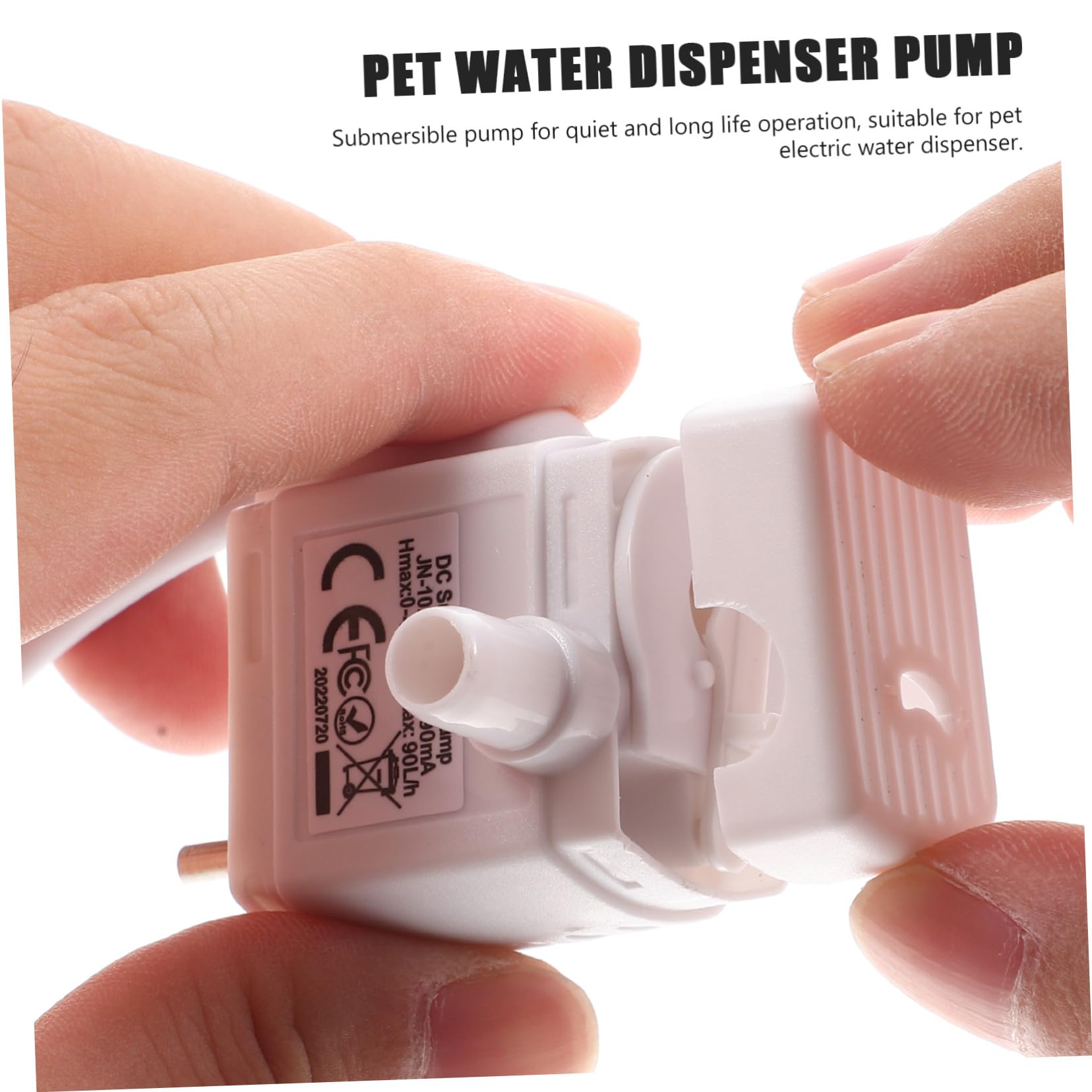 Mikikit Mini Bomba de Fuente para Gatos, Bomba de Repuesto Submersible ABS, Funcionamiento Silencioso, Cable USB, para Dispensador de Agua