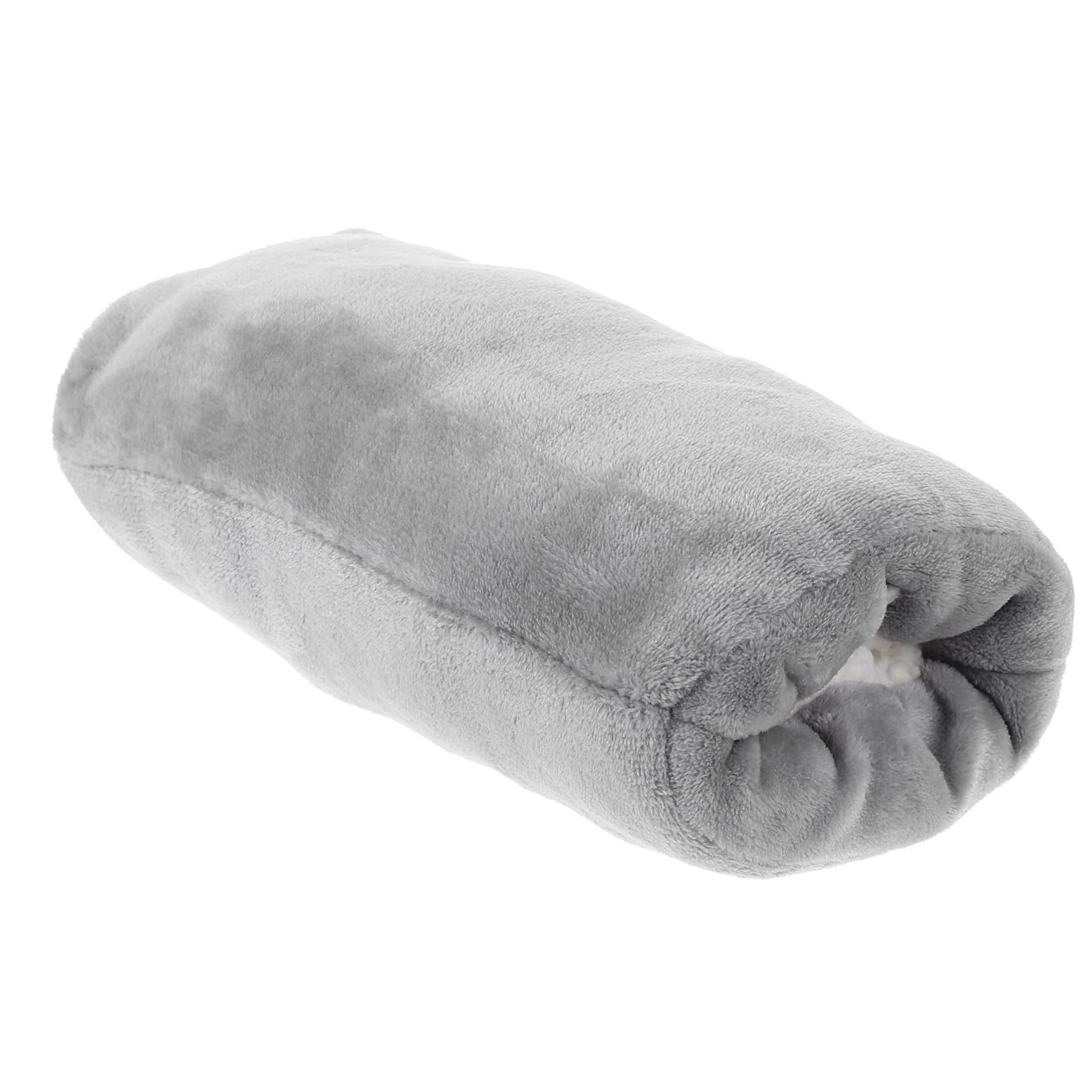 YARNOW Cuscino Scaldamani Portatile Scaldino Invernale Da Donna Tappo Silenziatore Di Peluche Peloso Elettrico Borsa Scaldavivande Appesa Scaldamani Riscaldato Operato Grey Flanella