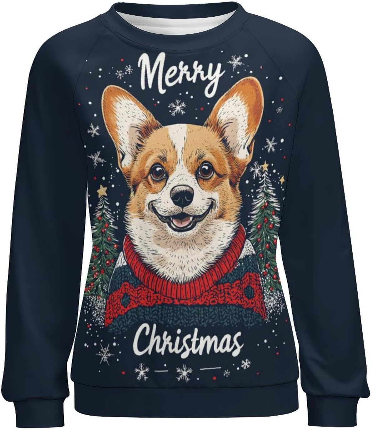 Christmas Sweatshirts For Women Holiday Pullover Crewneck Plus Size 2024 Winter Fashion Casual Funny Warm Outfits - Image 4