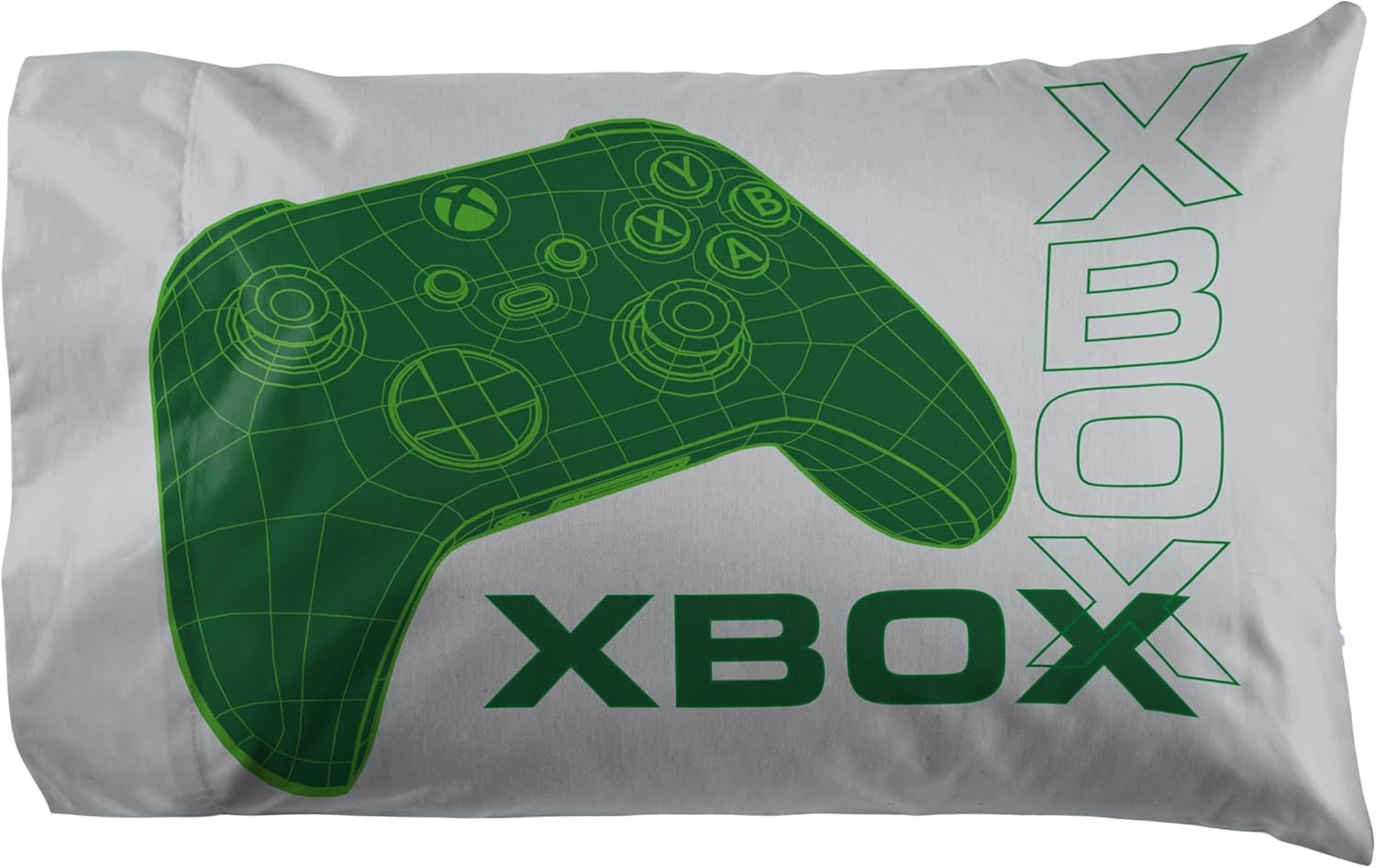 Jay Franco Kids Sheet Cartoon Set with Fitted, Flat Sheets & Pillow Cover - Ultra-Soft Bedding with Pillowcase for Room Decor, White - Xbox, 3 Piece Twin - Image 4