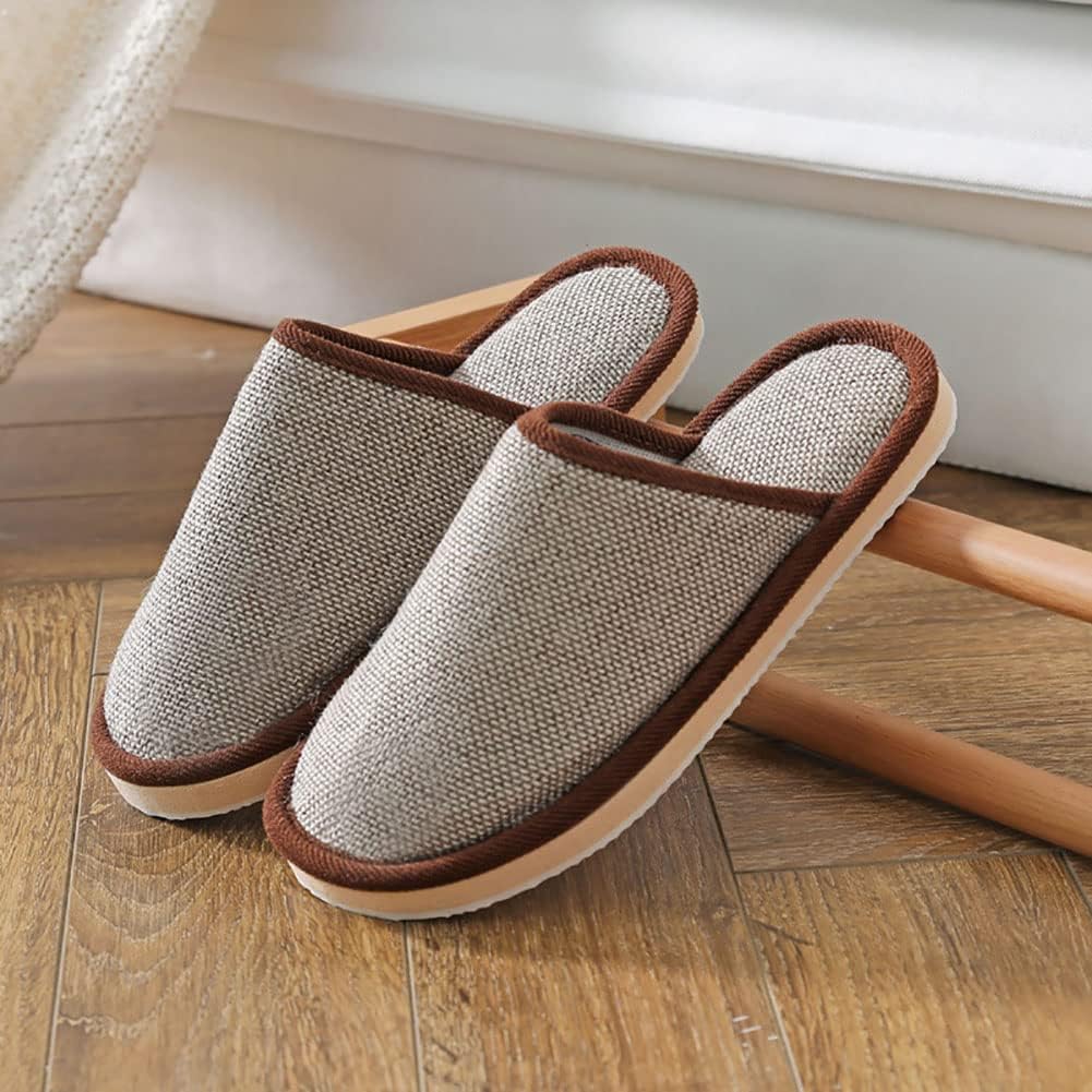 Unisex House Shoes, 4 Pairs Guest Slippers Bedroom Slipper
