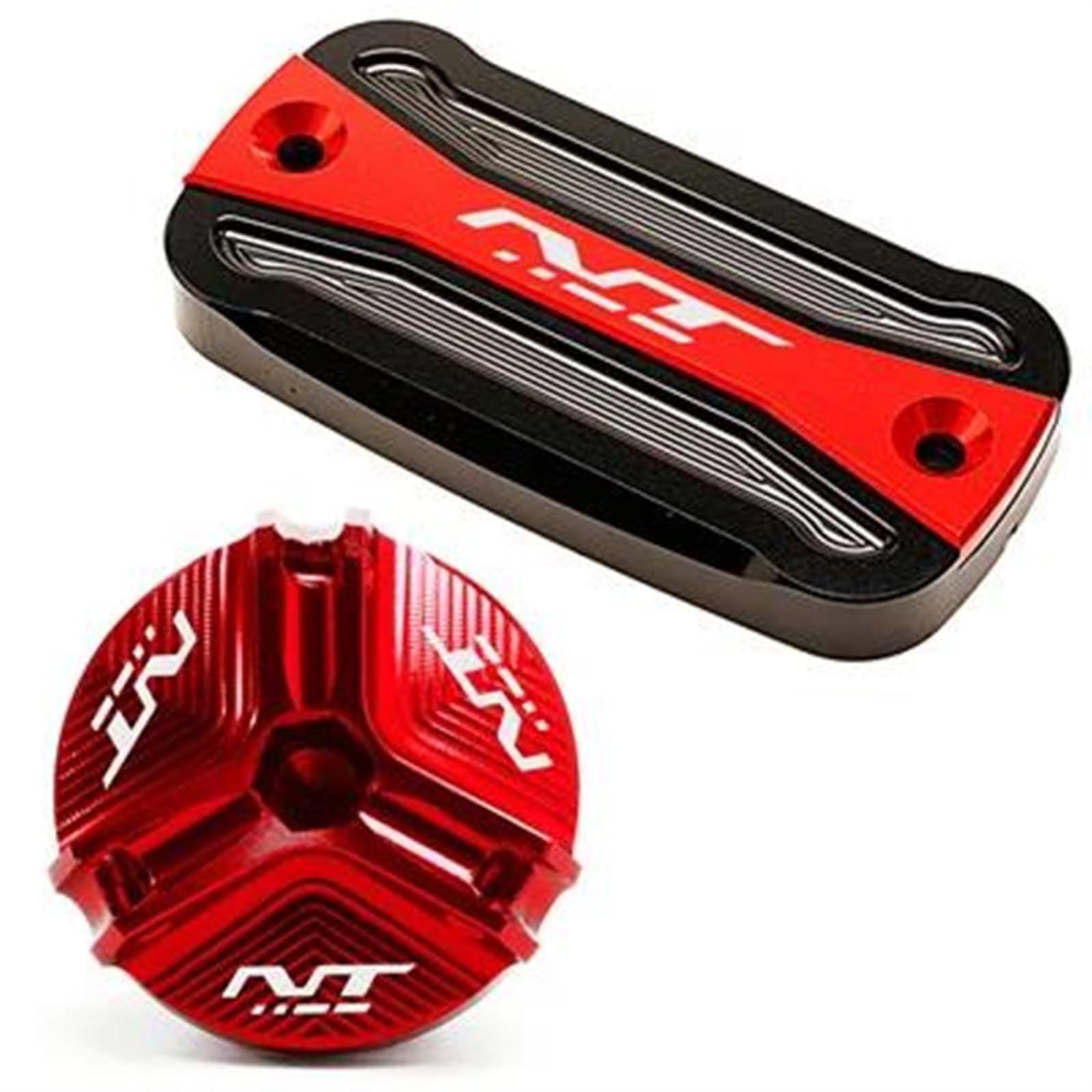 Coperchio del Serbatoio del Liquido dei Freni della Pompa Principale del Motociclo Accessori per NT1100 2021 Tappo del Serbatoio Dell'olio Motore (Color : A Set-Titanium)