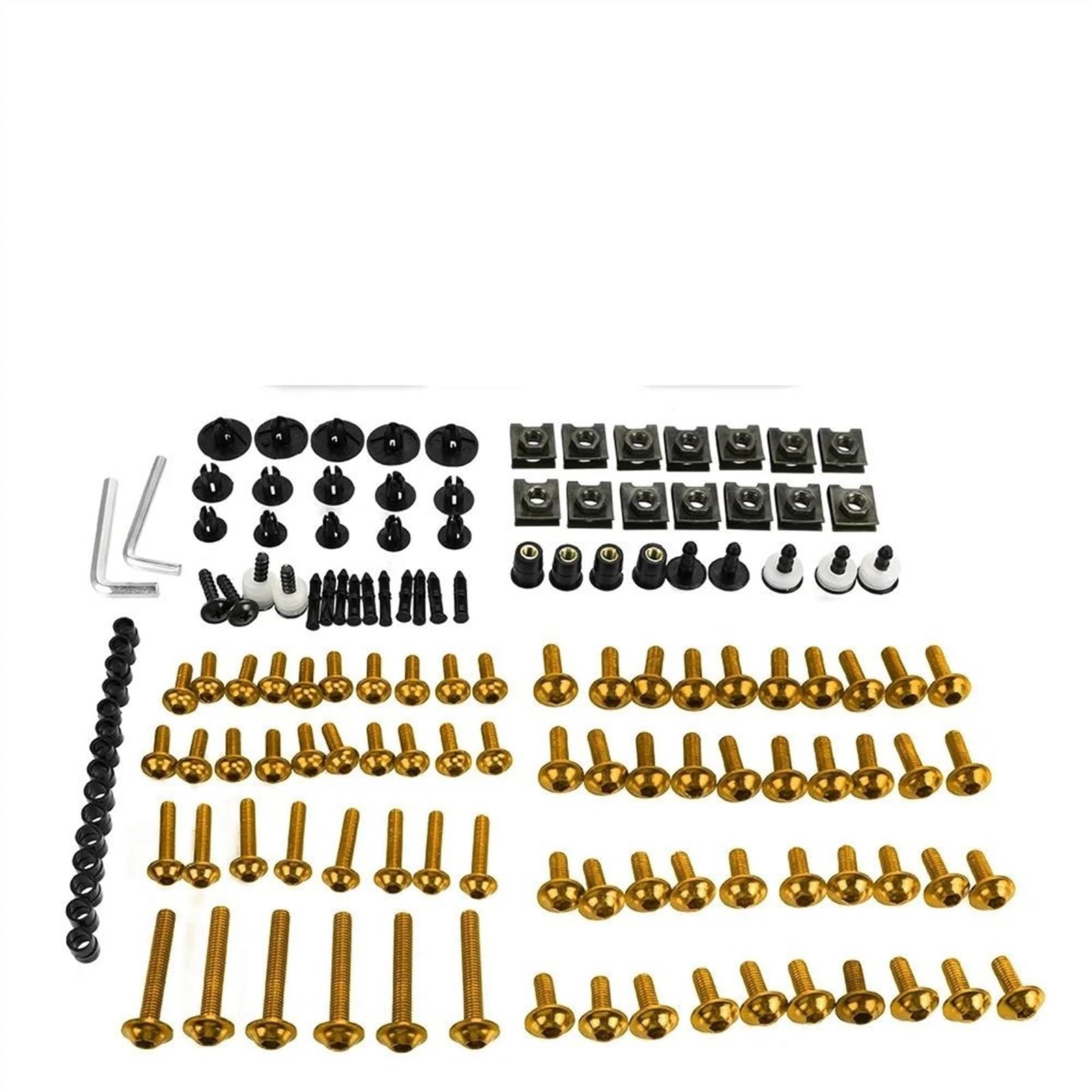 Motorcycle Fairing Kit Body Screws Nut Replacement For Africa-Twin CRF1100L CRF1000L CRF 1100 1000 L Adventure ADV XRV750(Gold)