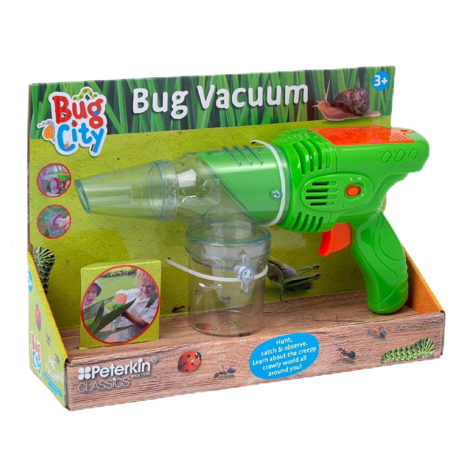 Peterkin Classics | Bug City: Bug Vacuum - catch and observe bugs and insects and learn about the creepy crawly world | Learning & Education | Explorer Toys | Ages 3+