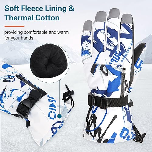 Miniatura 5 de Guantes de esquí impermeables para hombre y mujer guantes de esquí de nieve para snowboard de invierno