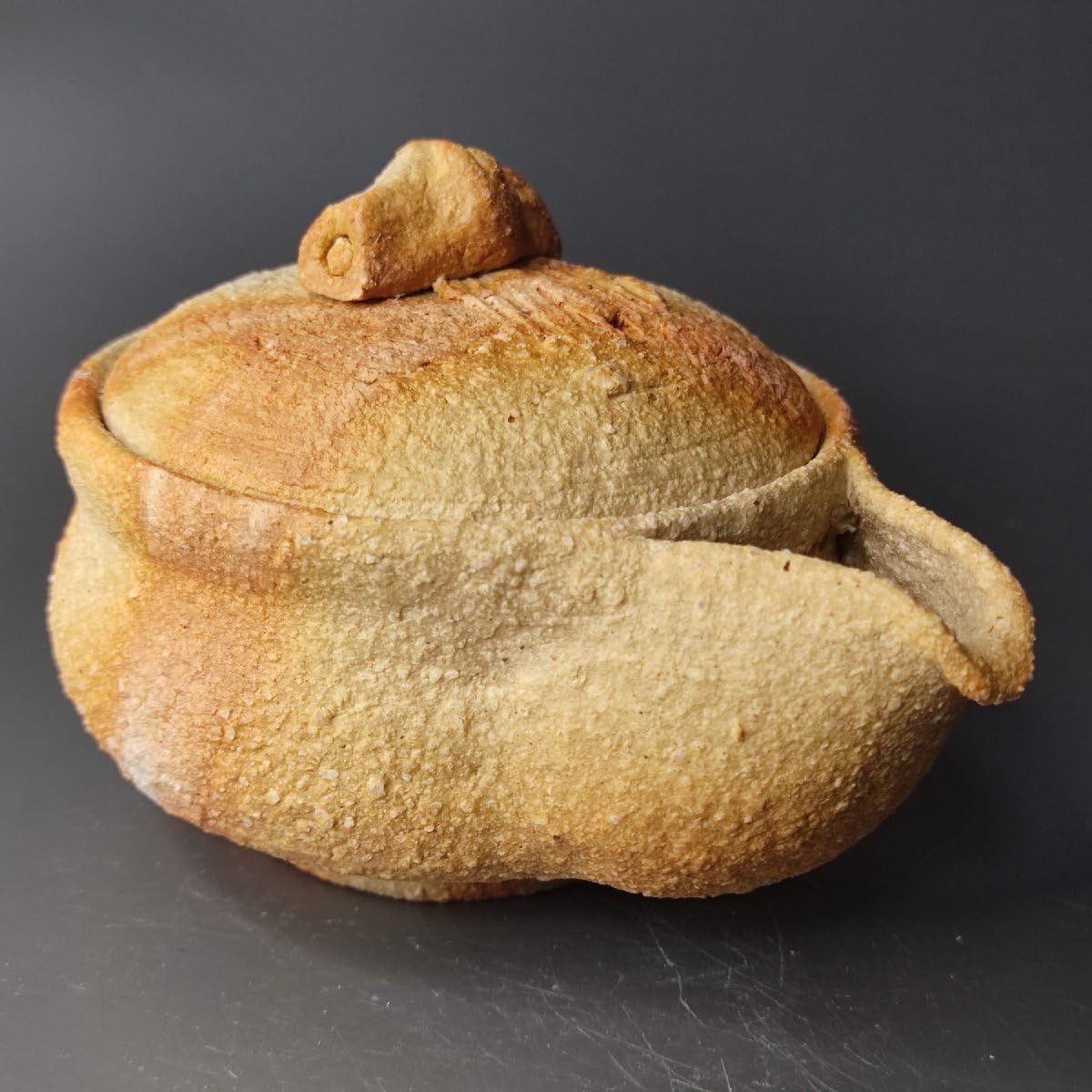 浜本豊 備前焼 緋襷宝瓶 急須 茶器 未使用新品/67ca76