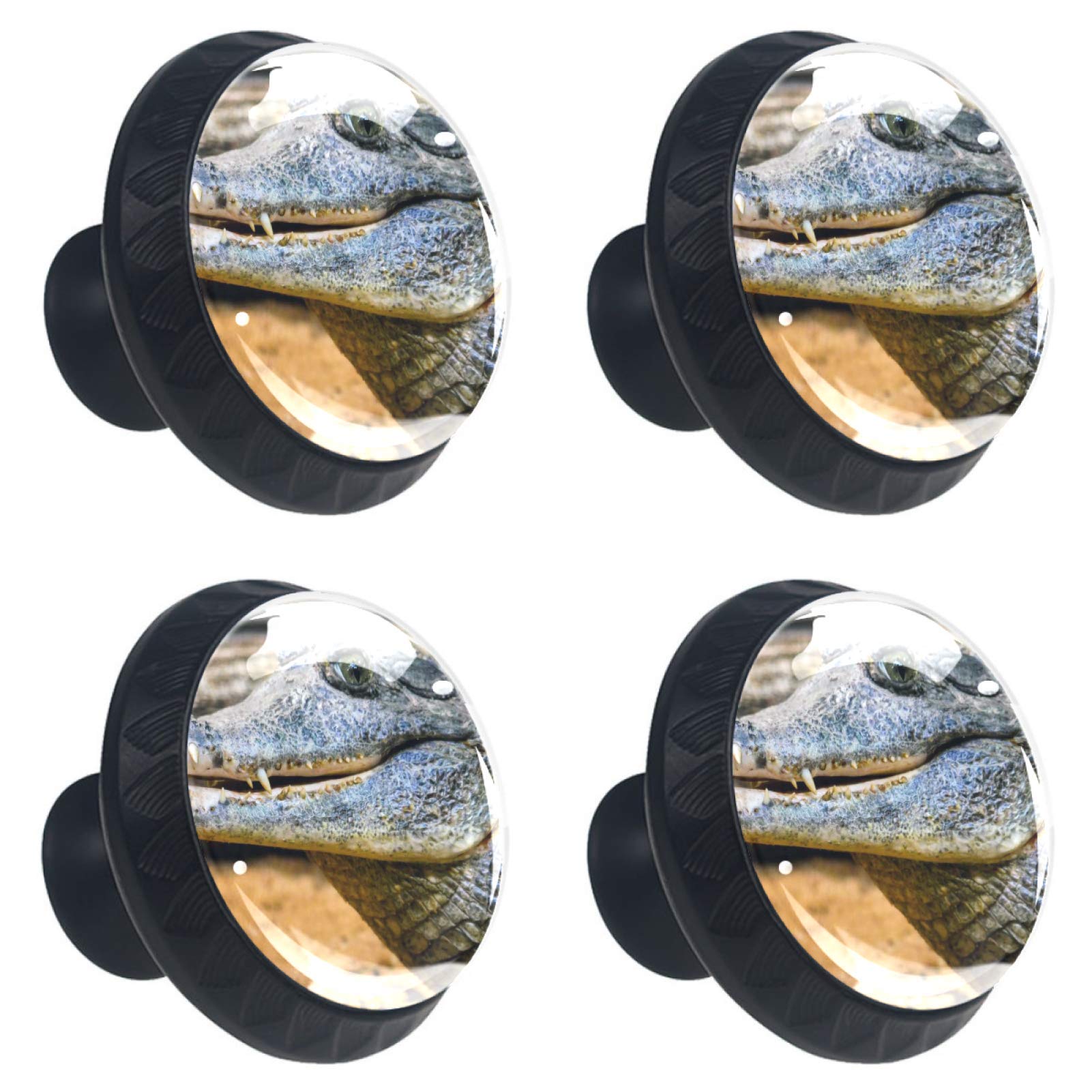Boutons de tiroir crocodile poignées de meuble originales pour placard maison et bureau x4