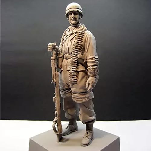 FCBEL 1/16 Modelo de carácter de resina de 4.724 in de soldados estadounidenses en la batalla de Normandía en la Segunda Guerra Mundial, kit de