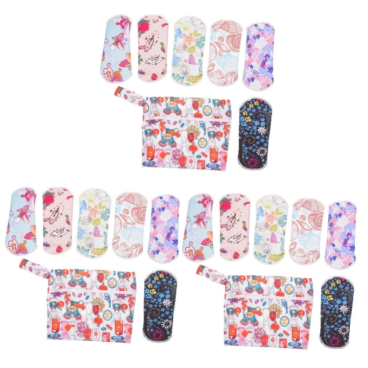 GLEAVI 3 Sets Menstruationspads Komfortable Touch Wiederverwendbare Pad Stilleinlage Attraktives Design Slipeinlage