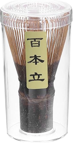 HARFINGTON Batidor de té verde Matcha de 100 puntas, batidor japonés de bambú Chasen, herramienta de cepillo de polvo matcha, cuchara tradicional,