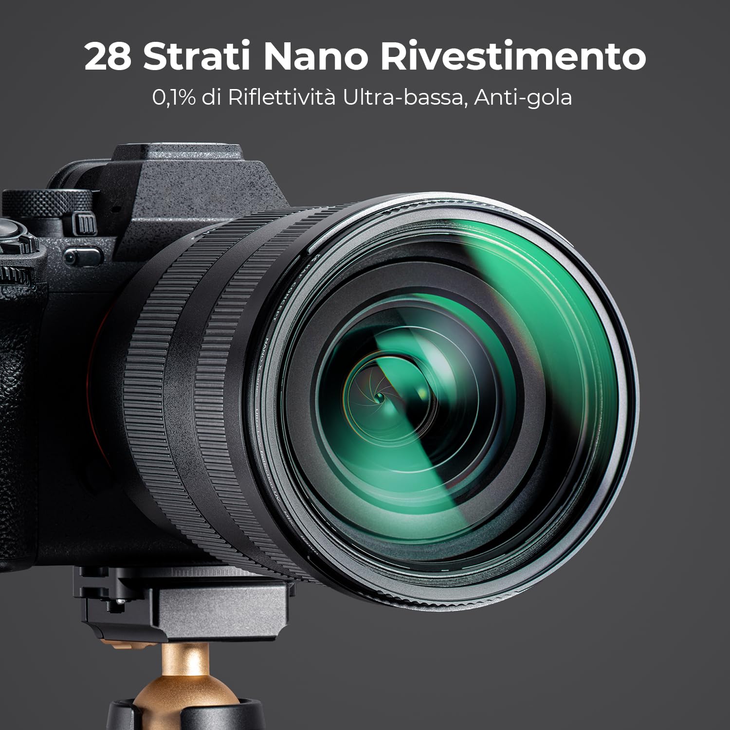 K&F CONCEPT Nano-Xcel 67mm Filtro UV a Riflessione Ultrabassa,Filtro di Protezione in Vetro Ottico con 28 Strati Rivestimento Nano