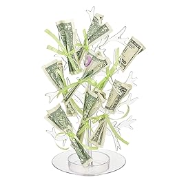 Stunning Clear Plastic Money Tree Centerpiece - 12 (1 Count) - Perfect for Celebrations, Fundraisers & Gifts