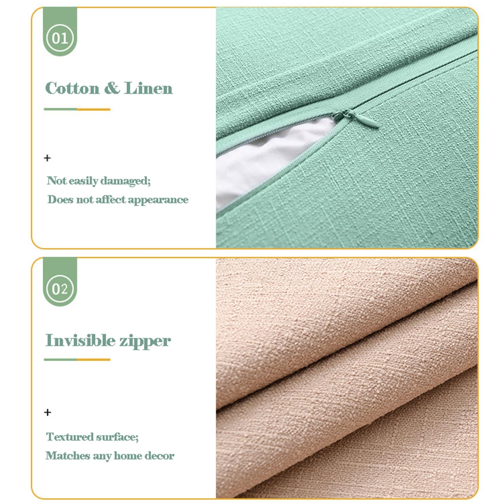 YUEZHONG Confezione Da 2 Federe Decorative In Lino Con Frange, Federe Boho Con Morbida Nappa, For Divano, Letto, Arredamento For La Casa(Cream)