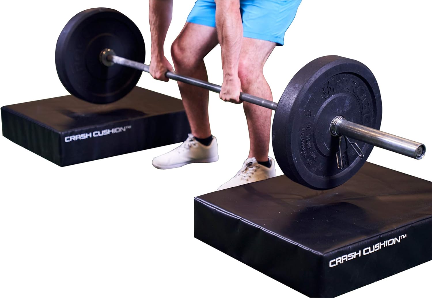 ABMAT 6" Crash Cushions - Sound Suppression and Vibration Damping Pads for Barbells and Weightlifting Drops. Durable Cover and Easy Carry Handles. Black. Sold in Pairs