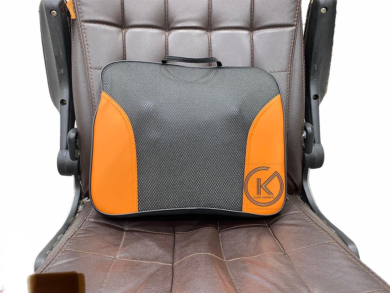 KLICK GADGETS WITH KG LOGO Shiatsu Back And Neck Massager With Heat - 3D Kneading Deep Tissue Electric Massage Pillow For Chair, Car, Muscle Pain Relief On Shoulders, Legs, Foot Multi Body Part Use KLICK GADGETS WITH KG LOGO Shiatsu Back And Neck Massager With Heat - 3D Kneading Deep Tissue Electric Massage Pillow For Chair, Car, Muscle Pain Relief On Shoulders, Legs, Foot Multi Body Part Use