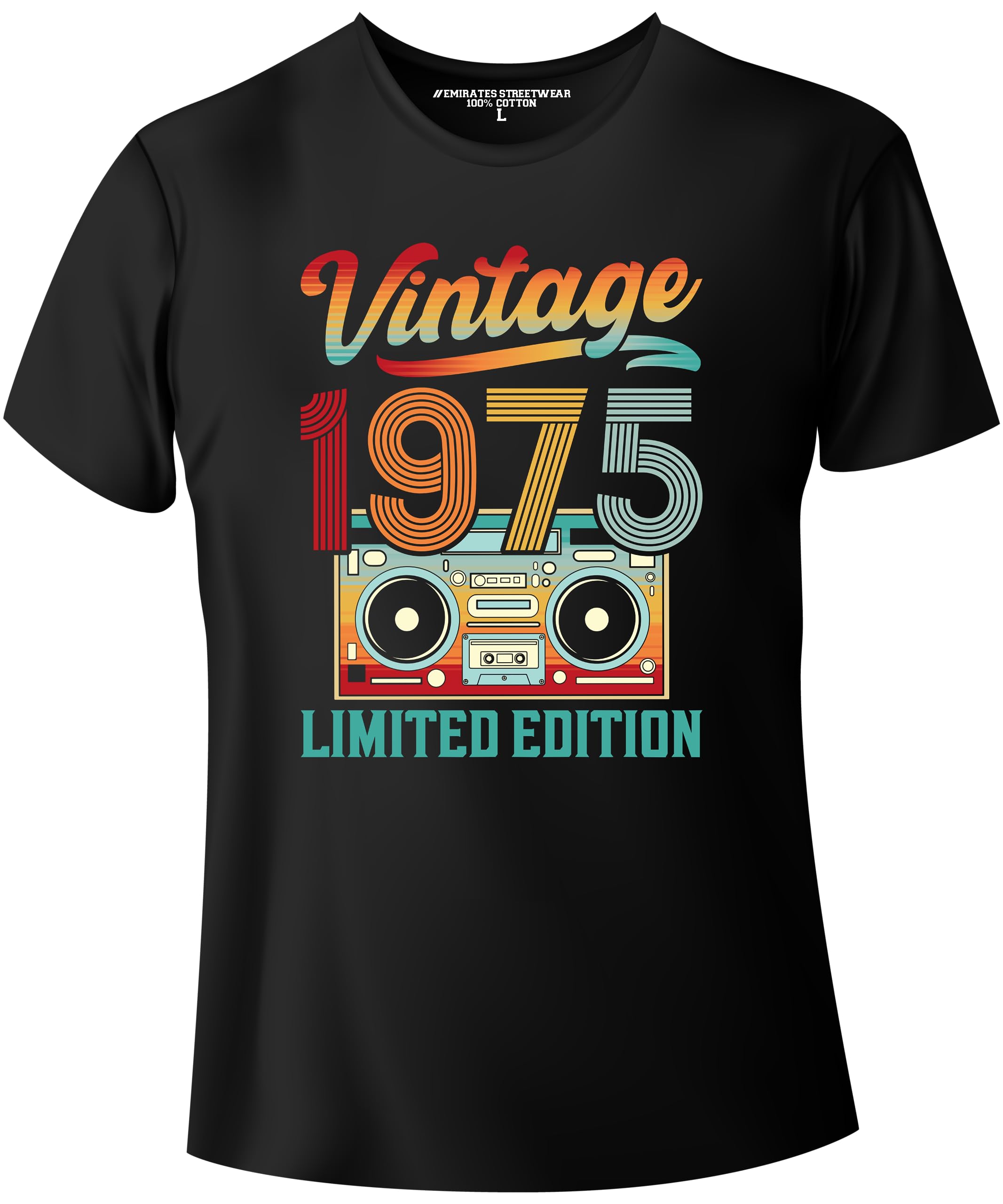 Vintage Limited Edition 1975, Birthday T-Shirt for Men or Women, Unisex Tee, D-026