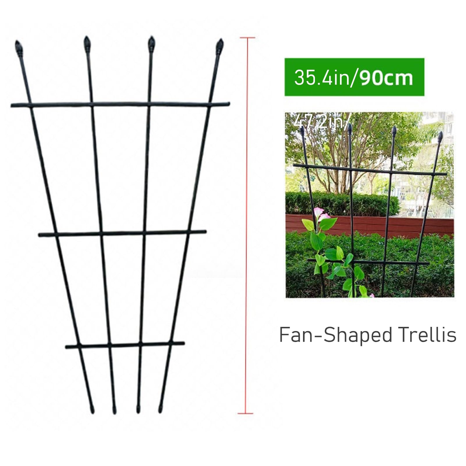 Traliccio da Giardino Supporto per Piante In Vaso, Sostegno per Piante Rampicanti