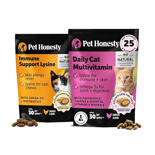 Cat Multivitamins + Immune Support Lysine Dual Texture Chew Supplement