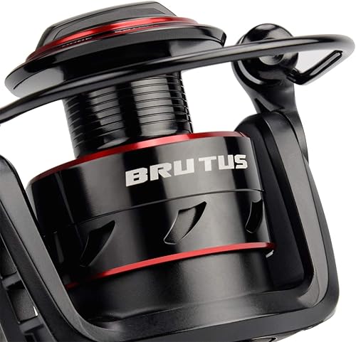 Miniatura 3 de KastKing Brutus Spinning Reel, Freshwater Spinning Fishing Reels, Graphite Frame, CNC Aluminum Spool, 5.2:1 Gear Ratio, 4+1 Ball Bearings