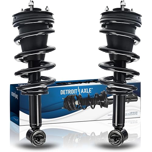Detroit Axle - 2 Front Struts for 4WD 2014-2018 Chevrolet GMC Silverado Sierra 1500 [w/o Magnetic Ride Control] Complete Struts with Coil Spring 2015 2016 2017 Replacement Ready Strut Shock Assembly