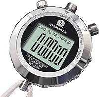 Vista 1 de Cronómetro, Cronómetro Digital con Cronometraje de 0.01 segundos y 0.001 segundos, Memoria de Metal para 10/100/400 Vueltas, Reloj Despertador
