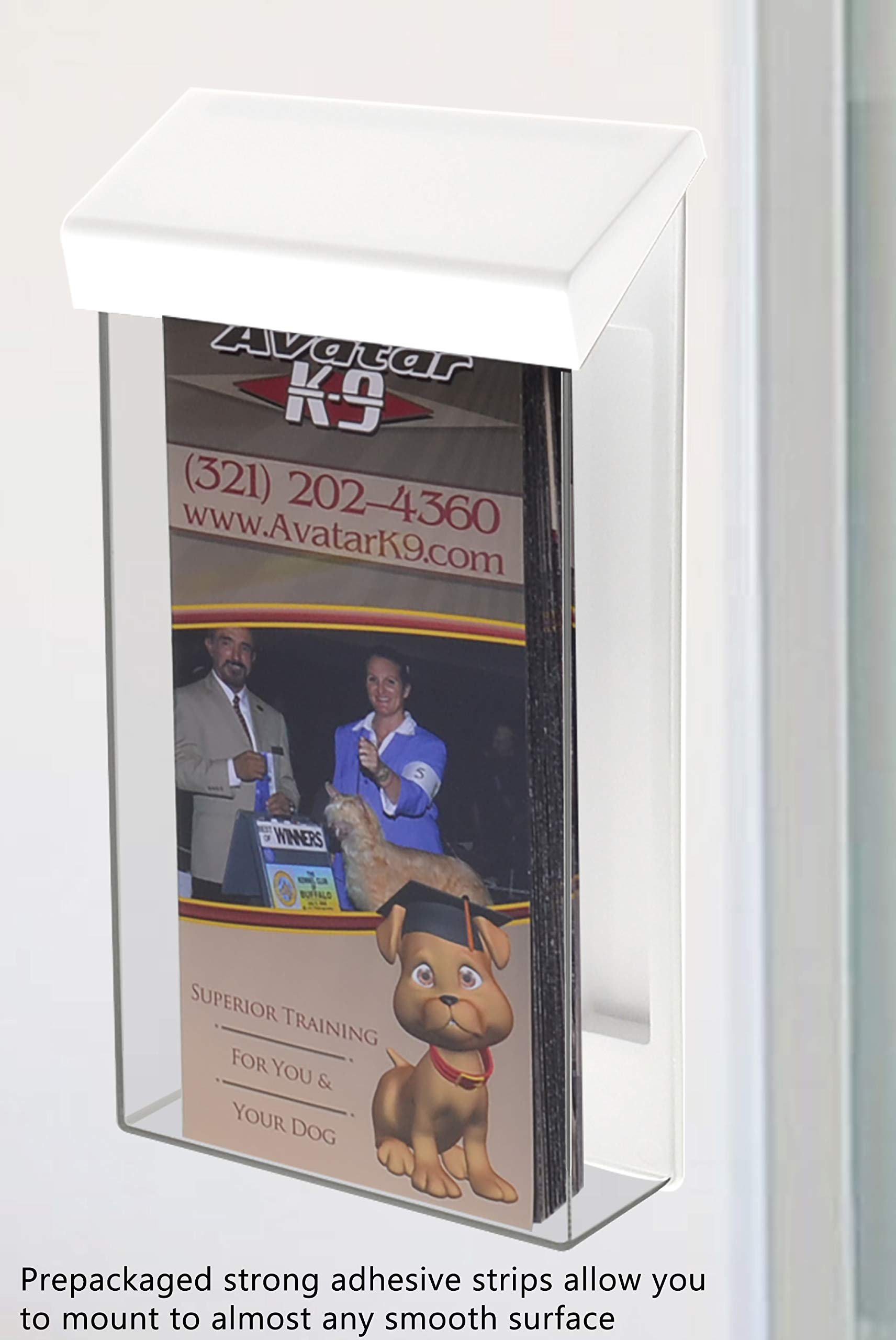 Mortar Rack Outdoor Brochure Holder - 4x9 Inch Wall Mount Rack Card ...