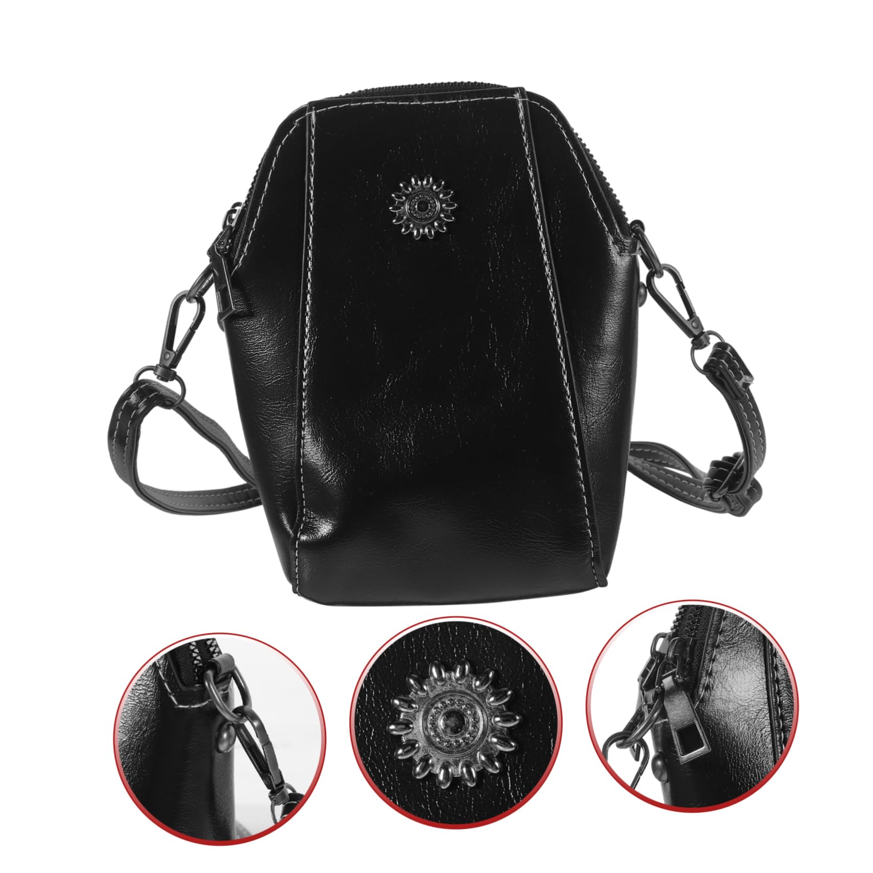 LIFKOME Mini Borsa Porta Cellulare Borsa Del Portafoglio Del Telefono Per Telefono a Tracolla Piccola Per Cellulare Piccola a Tracolla Pu Rosso