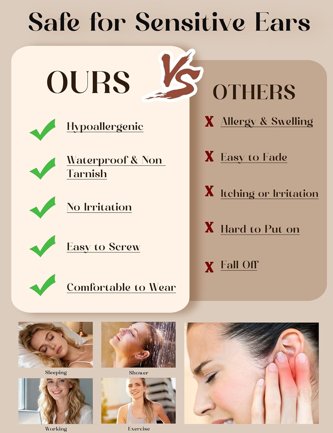 MILACOLATO 16G Cartilage Earrings for Women Silver Flat Back Earrings Hypoallergenic Surgical Stainless Steel Earrings for Women Trendy Small Stud Hoop Earrings Set Tragus Helix Daith Conch Piercing Jewelry Single PC - Image 7