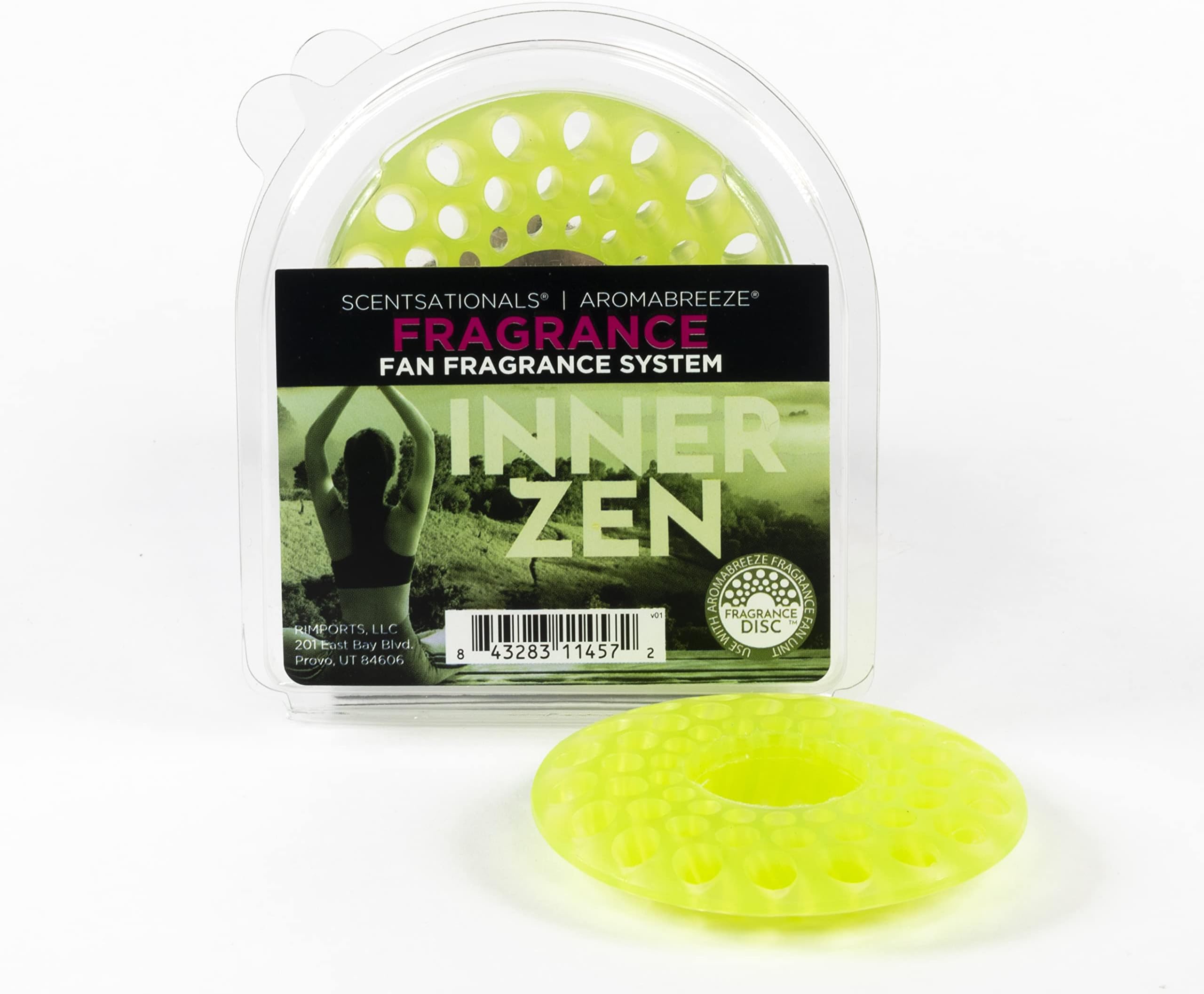 ScentSationals AromaBreeze Scented Wax Discs - Long Lasting Fragrance Wax Air Freshener for Aromabreeze Fan Units - Strong Scent, 1 Fragrance Wax Disc - Inner Zen